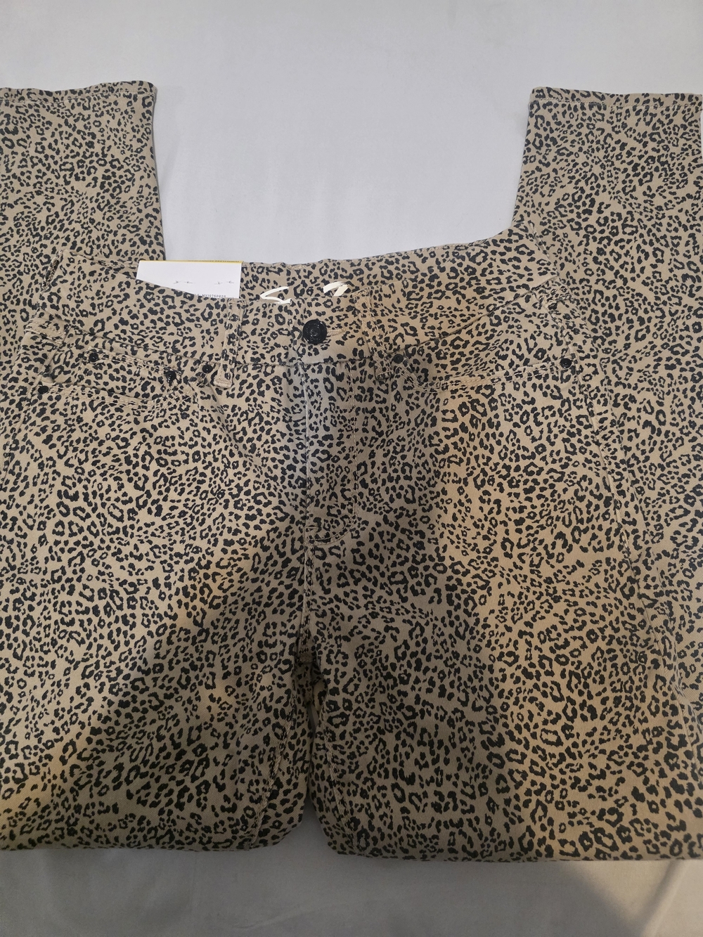 Seven7 Tummyless Skinny Jean in Leopard Print (Beige/Black) - Picture 5 of 5